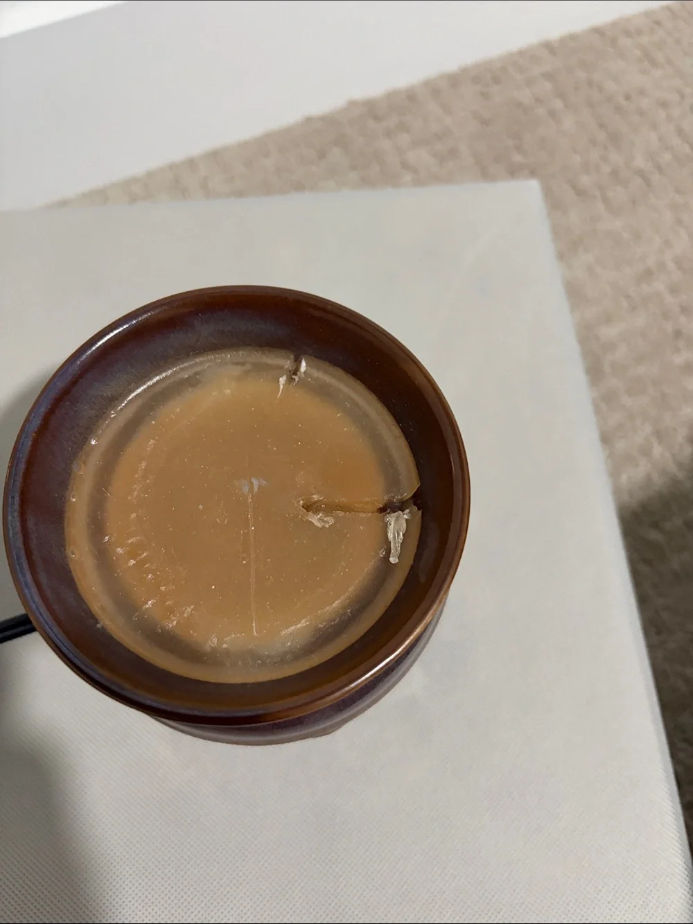 Scentsy Brown Ceramic Electric Wax Warmer with Fleur-de-Lis Motif